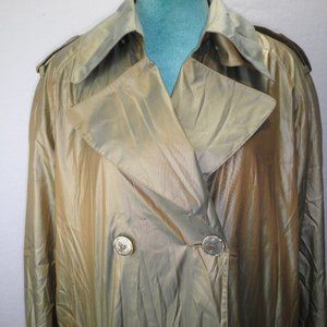 Vintage Count Romi Ltd. Gold Raincoat Trench Coat Size 12